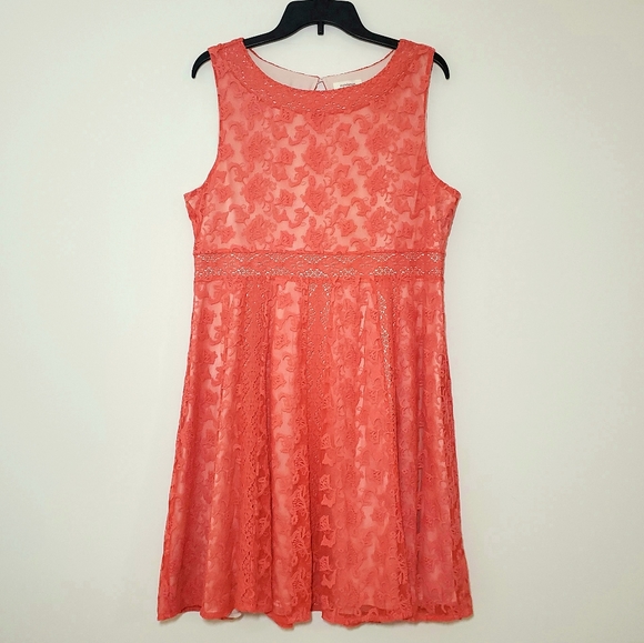 Sundance Dresses & Skirts - •SUNDANCE• Emma Lace Dress Coral